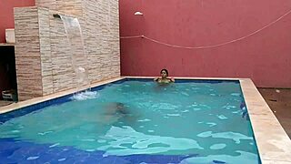 Big tits and a big cock in a public blowjob