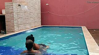 Big tits and a big cock in a public blowjob