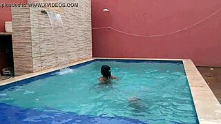 Big tits and a big cock in a public blowjob