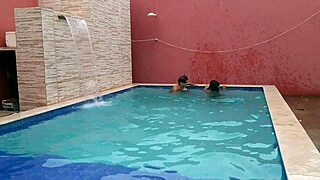 Big tits and a big cock in a public blowjob