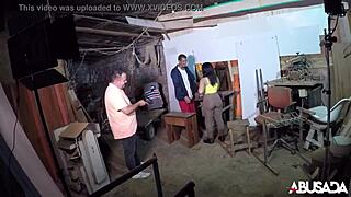 the little one with the giant ass SHOWING she LOVES cock - natalia prado and rob carvalho