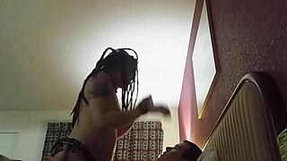 Hippie Girl and I Share Wild Sex in Hotel Room After Dark