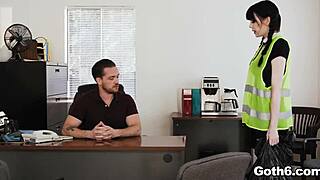 Leda Bear Gets Bent Over And Deepthroats Kyle Mason's Cock For Community Service