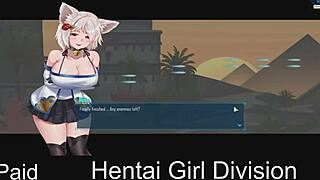 in this hentai game, the neko girl from division explores anime adventures