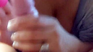 that slut gives an amazing deepthroat blowjob on thick cock