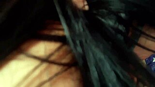 The skinny girl gets hot and tempted at home.