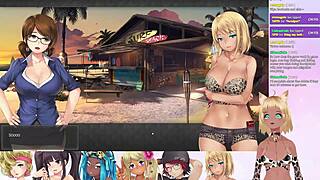Vtuber Lewdneko plays Huniepop 2 double date part 2.