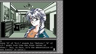 Beating the 1993 adult hentai game episode 3: answer questions correctly to win sex.