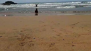 Amateur couple explores naturism at a secluded beach