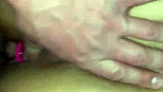 wow, this ebony babe is bent over for a doggystyle creampie with an anal plug moaning loudly