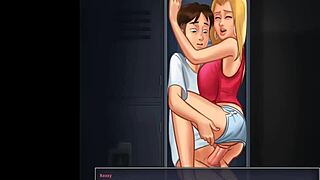 Milf roxxe gets fucked in the locker during summertime saga.