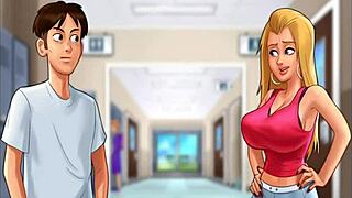 Milf roxxe gets fucked in the locker during summertime saga.