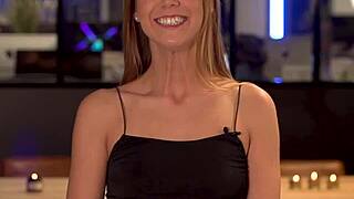 Casual interview with blonde beauty alexis crystal during casting session