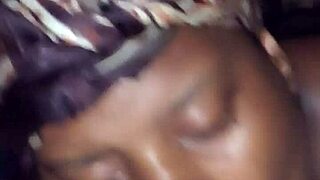 Amateur performs oral sex without hands in homemade scene