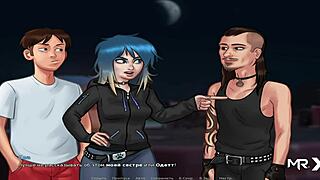 summertimesaga teen stripped bare in wild hentai game