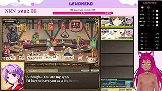 lewdneko the vtuber moans during creampie in evenicle game