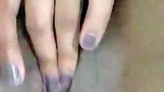 Ebony Brunette Solo Girl with Small Tits Enjoys Softcore Masturbation