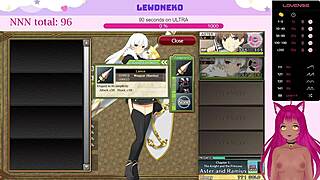 lewdneko the vtuber moans during creampie in evenicle game