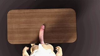 huge white dick, what are you doing on the desk?