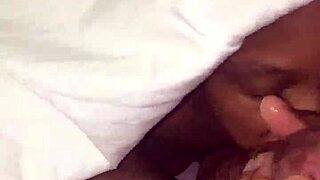 Sloppy blowjob for his birthday, big black cock