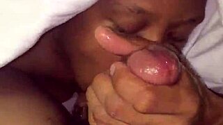 Sloppy blowjob for his birthday, big black cock