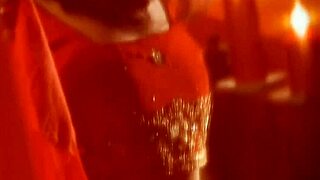 seduction with flowers from india for cute brunette girlfriend