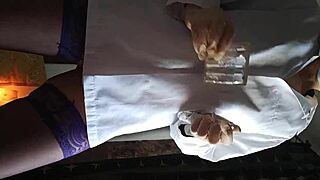 Nurse Strips Down in Lingerie for Hospital Patient Close-Up