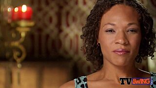 chocolate wife in steamy foreplay with chick