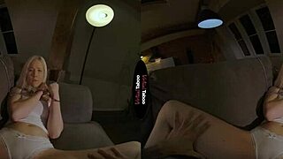 blonde shaved girl in virtual taboo gets punished with masturbation orgasm in pov.