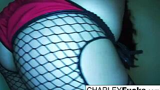 Charley Chase Masturbates in Sexy Lingerie and Stockings