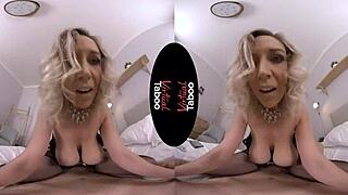 Explore forbidden pleasures with a blonde VR babe