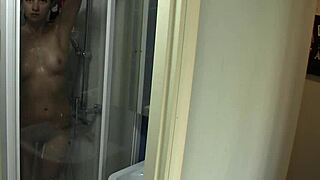 Sexy Solo Shower Teen Lathers Up!