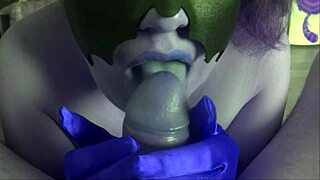 Helgafoxxy blowjob colour madness with big tits fetish