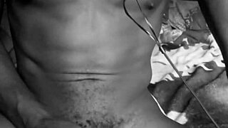 Amateur Strokes Big Black Cock Until Cum in Homemade Video