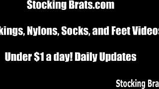 You can watch me slip my sexy stockings off.