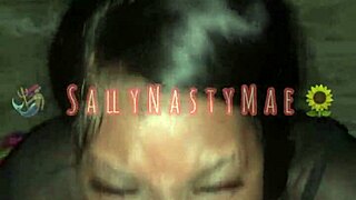 Giving locals a show with bent over cumshot