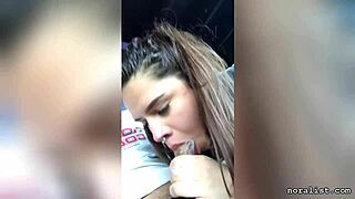 craigslist babe gives outdoor car blowjob to friend in public spot.