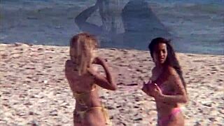 Fio Dental flaunts her assets on a chilly public riverbank