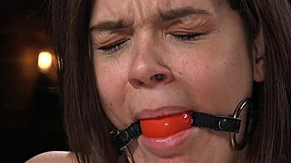 damn, watch this gagged babe with small 18+ tits get her ass whipped raw!