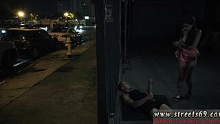 B virgin in Euro bondage outdoor scene with domination. Guys do make bold passes at tied-up chicks.