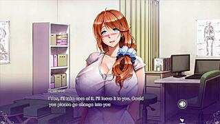 Hypnotic seduction in a visual novel: Japanese animation