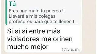 College girl begs for better grade with tits