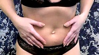 Busty babe, how wet is that pussy you're playing with?