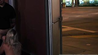 Extreme bondage fetish with teen couple kissing outdoors featuring valerie white in domination scene