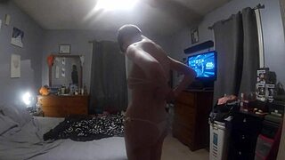 Sexy Miss Magic, damn, she's trying on her hottest LINGERIE! What a SIGHT, I can't look away from those curves!