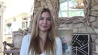 pale blonde teen's tight pussy licked in reality