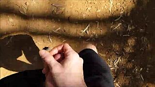 hairy gay man jerks off in public outdoor