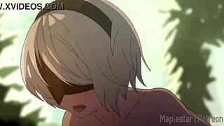 Animated adventures of Nier Hentai featuring 2b