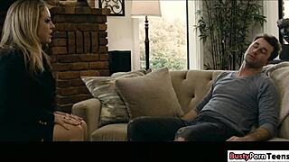 Carmen's deepthroat skills lead to intense anal action with James