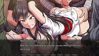 Bound Samurai Faces Gangbang In Vandalism Game